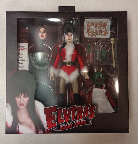 Elvira Very Scary Xmas Elvira 8-Inch Clothed Action Figure