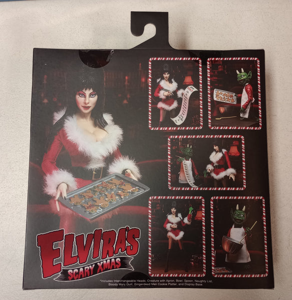 Elvira Very Scary Xmas Elvira 8-Inch Clothed Action Figure