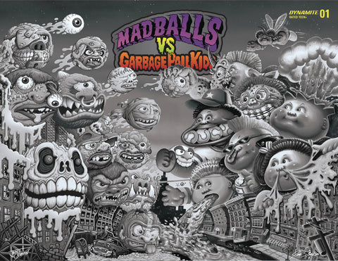Madballs vs Garbage Pail Kids #1 Cover N 10 Copy FOC Incentive Simko B&W