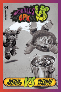 Madballs vs Garbage Pail Kids #4 Cover I b&w Trading Card Variant